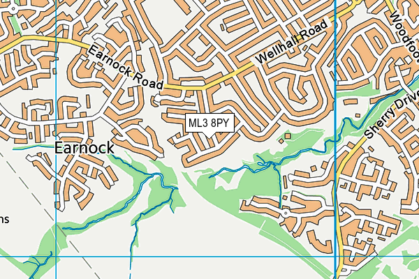 ML3 8PY map - OS VectorMap District (Ordnance Survey) ML3 8PY map - OS VectorMap District (Ordnance Survey)