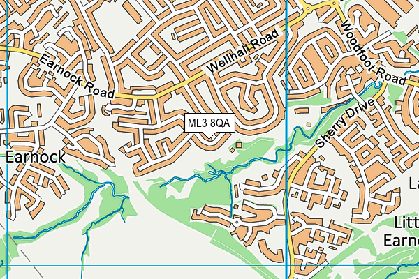 ML3 8QA map - OS VectorMap District (Ordnance Survey) ML3 8QA map - OS VectorMap District (Ordnance Survey)