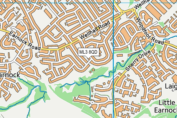 ML3 8QD map - OS VectorMap District (Ordnance Survey) ML3 8QD map - OS VectorMap District (Ordnance Survey)