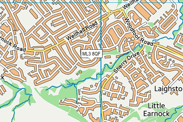 ML3 8QF map - OS VectorMap District (Ordnance Survey) ML3 8QF map - OS VectorMap District (Ordnance Survey)
