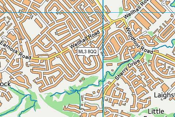 ML3 8QQ map - OS VectorMap District (Ordnance Survey) ML3 8QQ map - OS VectorMap District (Ordnance Survey)