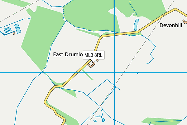 ML3 8RL map - OS VectorMap District (Ordnance Survey) ML3 8RL map - OS VectorMap District (Ordnance Survey)