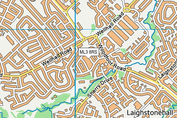 ML3 8RS map - OS VectorMap District (Ordnance Survey) ML3 8RS map - OS VectorMap District (Ordnance Survey)
