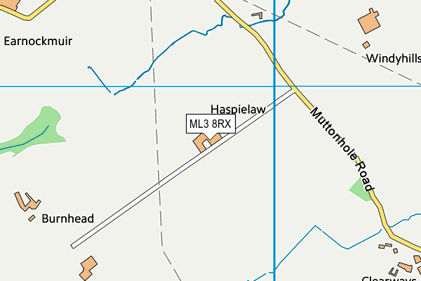 ML3 8RX map - OS VectorMap District (Ordnance Survey) ML3 8RX map - OS VectorMap District (Ordnance Survey)