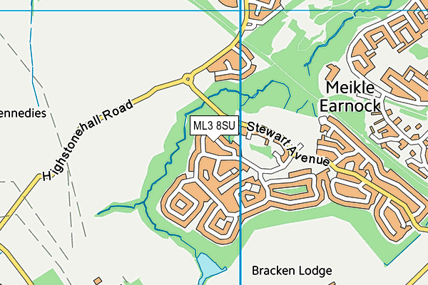 ML3 8SU map - OS VectorMap District (Ordnance Survey) ML3 8SU map - OS VectorMap District (Ordnance Survey)