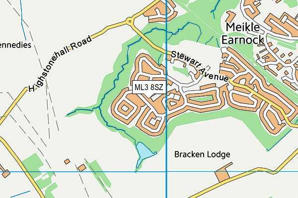 ML3 8SZ map - OS VectorMap District (Ordnance Survey) ML3 8SZ map - OS VectorMap District (Ordnance Survey)