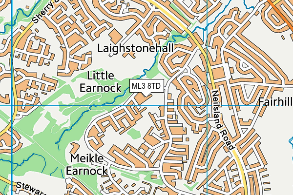 ML3 8TD map - OS VectorMap District (Ordnance Survey) ML3 8TD map - OS VectorMap District (Ordnance Survey)