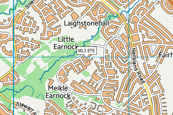 ML3 8TE map - OS VectorMap District (Ordnance Survey) ML3 8TE map - OS VectorMap District (Ordnance Survey)