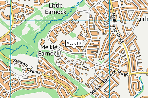 ML3 8TR map - OS VectorMap District (Ordnance Survey) ML3 8TR map - OS VectorMap District (Ordnance Survey)