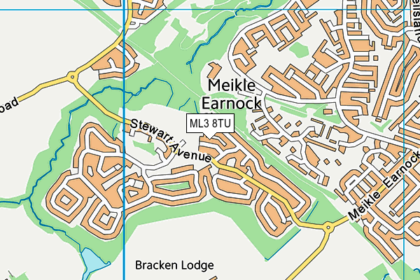 ML3 8TU map - OS VectorMap District (Ordnance Survey) ML3 8TU map - OS VectorMap District (Ordnance Survey)
