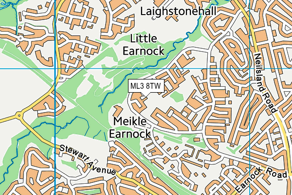 ML3 8TW map - OS VectorMap District (Ordnance Survey)