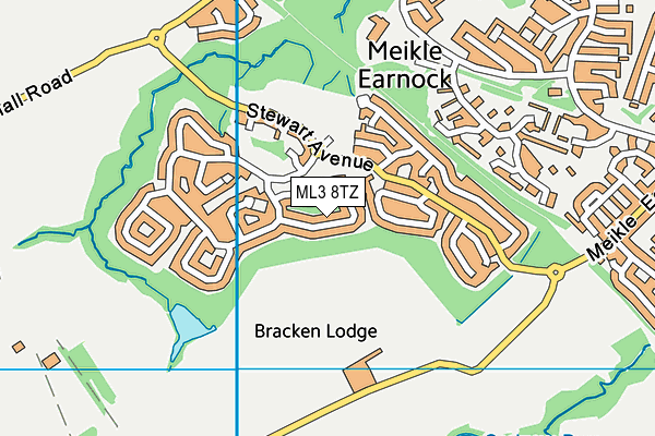 ML3 8TZ map - OS VectorMap District (Ordnance Survey) ML3 8TZ map - OS VectorMap District (Ordnance Survey)