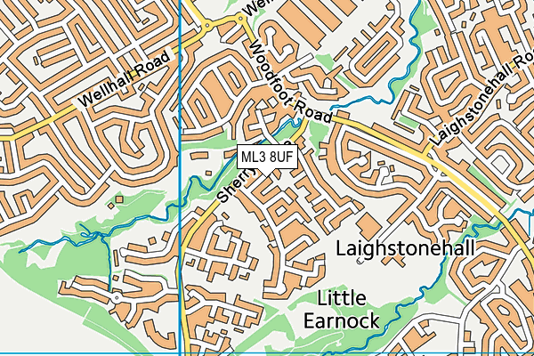 ML3 8UF map - OS VectorMap District (Ordnance Survey) ML3 8UF map - OS VectorMap District (Ordnance Survey)