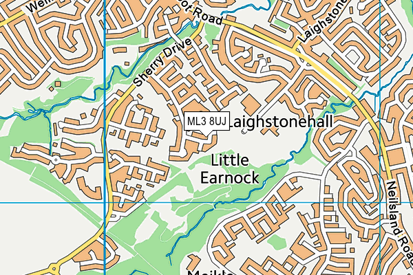 ML3 8UJ map - OS VectorMap District (Ordnance Survey) ML3 8UJ map - OS VectorMap District (Ordnance Survey)