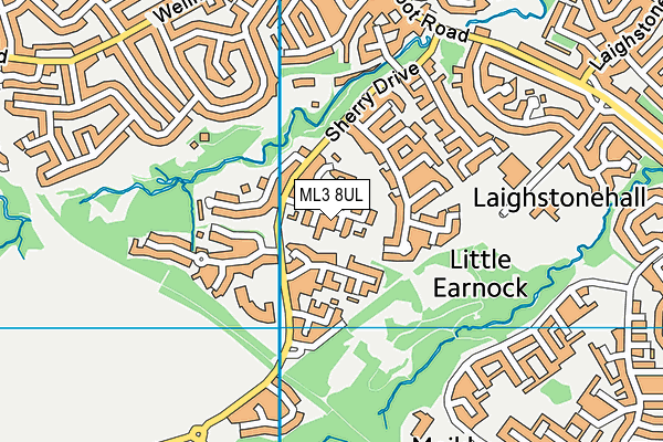 ML3 8UL map - OS VectorMap District (Ordnance Survey) ML3 8UL map - OS VectorMap District (Ordnance Survey)