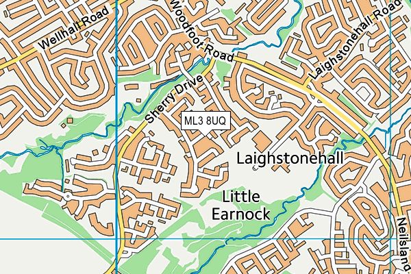 ML3 8UQ map - OS VectorMap District (Ordnance Survey) ML3 8UQ map - OS VectorMap District (Ordnance Survey)