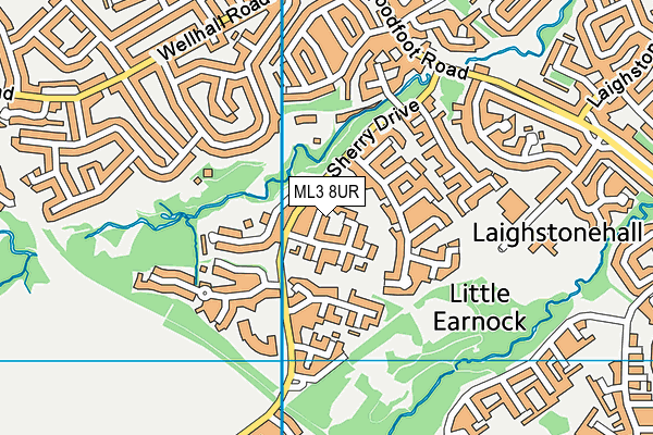 ML3 8UR map - OS VectorMap District (Ordnance Survey) ML3 8UR map - OS VectorMap District (Ordnance Survey)