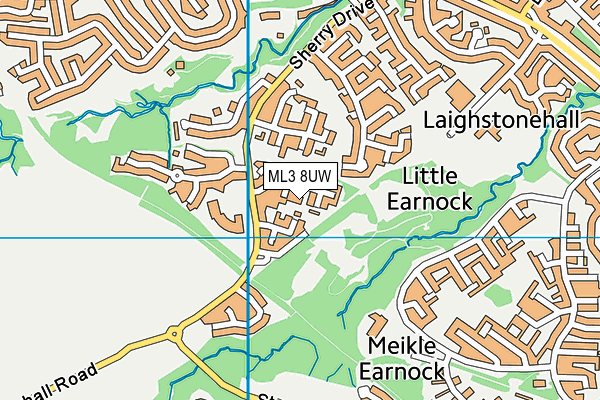ML3 8UW map - OS VectorMap District (Ordnance Survey) ML3 8UW map - OS VectorMap District (Ordnance Survey)