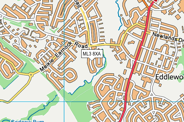 ML3 8XA map - OS VectorMap District (Ordnance Survey) ML3 8XA map - OS VectorMap District (Ordnance Survey)