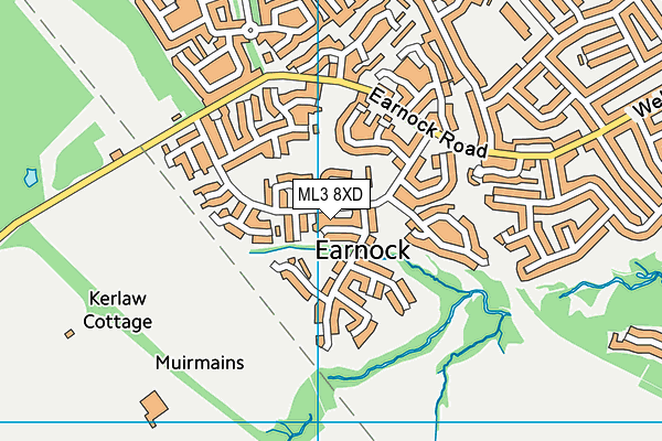 ML3 8XD map - OS VectorMap District (Ordnance Survey) ML3 8XD map - OS VectorMap District (Ordnance Survey)