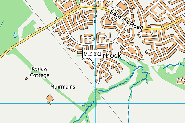 ML3 8XJ map - OS VectorMap District (Ordnance Survey) ML3 8XJ map - OS VectorMap District (Ordnance Survey)