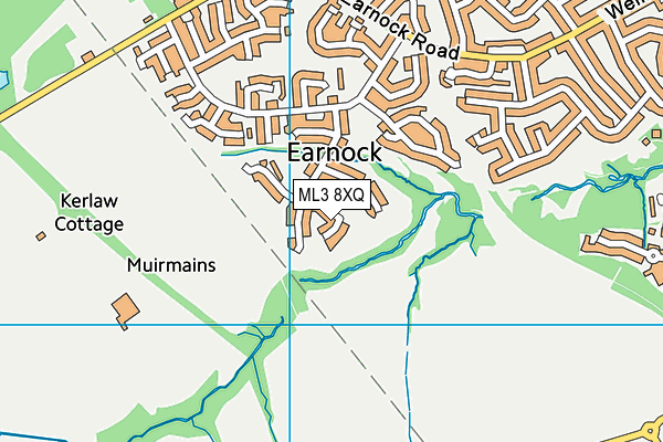 ML3 8XQ map - OS VectorMap District (Ordnance Survey) ML3 8XQ map - OS VectorMap District (Ordnance Survey)