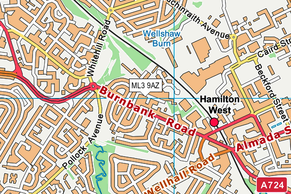 ML3 9AZ map - OS VectorMap District (Ordnance Survey) ML3 9AZ map - OS VectorMap District (Ordnance Survey)