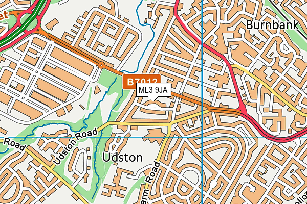 ML3 9JA map - OS VectorMap District (Ordnance Survey) ML3 9JA map - OS VectorMap District (Ordnance Survey)