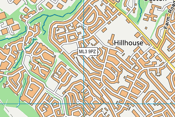 ML3 9PZ map - OS VectorMap District (Ordnance Survey) ML3 9PZ map - OS VectorMap District (Ordnance Survey)