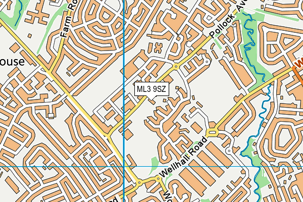 ML3 9SZ map - OS VectorMap District (Ordnance Survey) ML3 9SZ map - OS VectorMap District (Ordnance Survey)