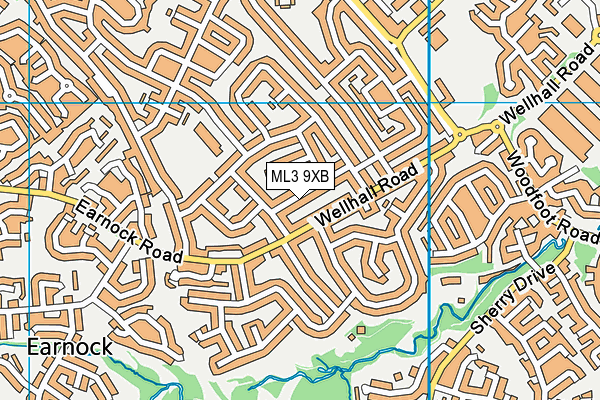 ML3 9XB map - OS VectorMap District (Ordnance Survey) ML3 9XB map - OS VectorMap District (Ordnance Survey)