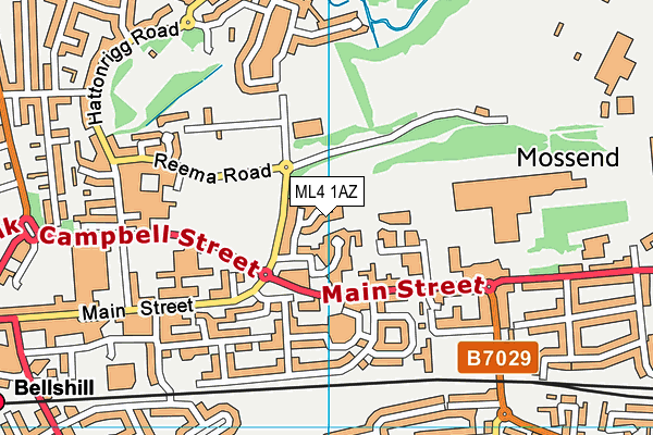 ML4 1AZ map - OS VectorMap District (Ordnance Survey) ML4 1AZ map - OS VectorMap District (Ordnance Survey)