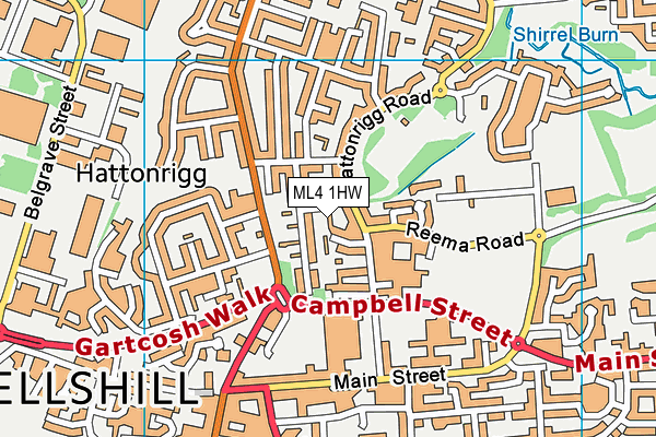 ML4 1HW map - OS VectorMap District (Ordnance Survey) ML4 1HW map - OS VectorMap District (Ordnance Survey)