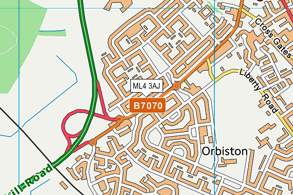 ML4 3AJ map - OS VectorMap District (Ordnance Survey) ML4 3AJ map - OS VectorMap District (Ordnance Survey)