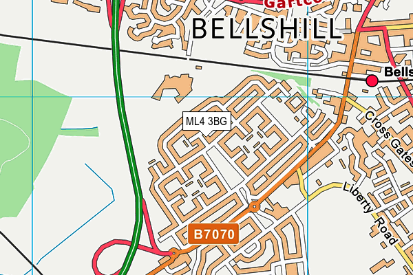 ML4 3BG map - OS VectorMap District (Ordnance Survey)