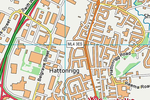 ML4 3ES map - OS VectorMap District (Ordnance Survey) ML4 3ES map - OS VectorMap District (Ordnance Survey)