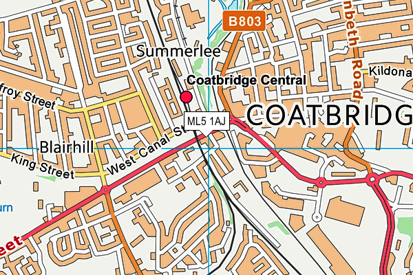 ML5 1AJ map - OS VectorMap District (Ordnance Survey) ML5 1AJ map - OS VectorMap District (Ordnance Survey)