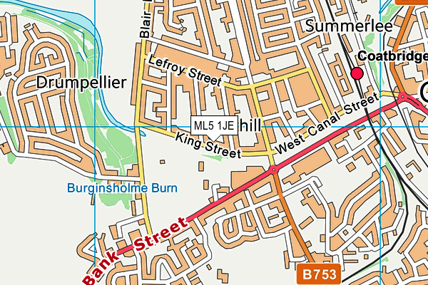 ML5 1JE map - OS VectorMap District (Ordnance Survey) ML5 1JE map - OS VectorMap District (Ordnance Survey)
