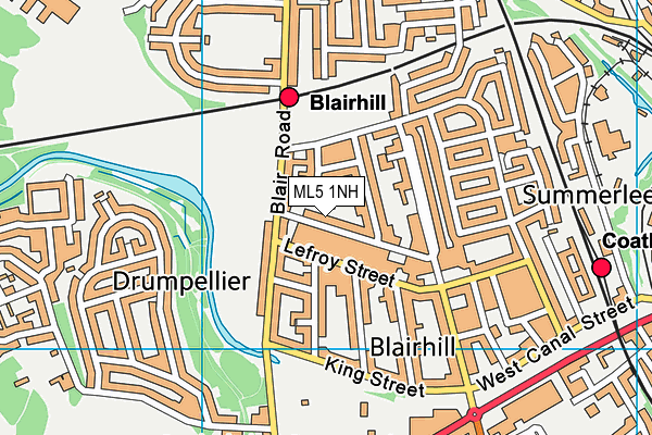 ML5 1NH map - OS VectorMap District (Ordnance Survey) ML5 1NH map - OS VectorMap District (Ordnance Survey)