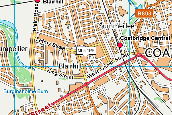 ML5 1PP map - OS VectorMap District (Ordnance Survey) ML5 1PP map - OS VectorMap District (Ordnance Survey)