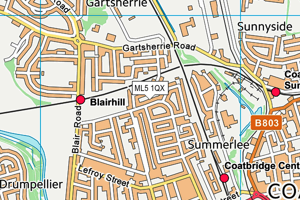 ML5 1QX map - OS VectorMap District (Ordnance Survey) ML5 1QX map - OS VectorMap District (Ordnance Survey)