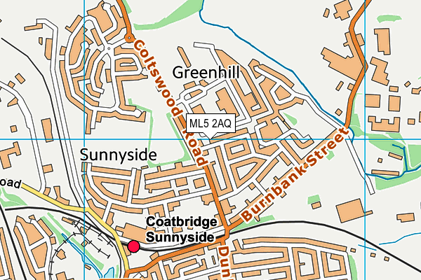 ML5 2AQ map - OS VectorMap District (Ordnance Survey) ML5 2AQ map - OS VectorMap District (Ordnance Survey)