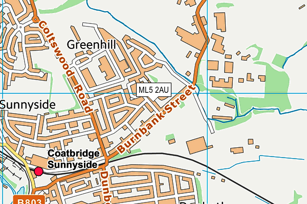 ML5 2AU map - OS VectorMap District (Ordnance Survey) ML5 2AU map - OS VectorMap District (Ordnance Survey)