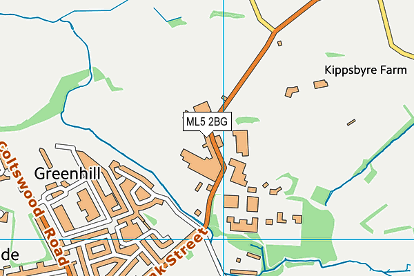 ML5 2BG map - OS VectorMap District (Ordnance Survey) ML5 2BG map - OS VectorMap District (Ordnance Survey)
