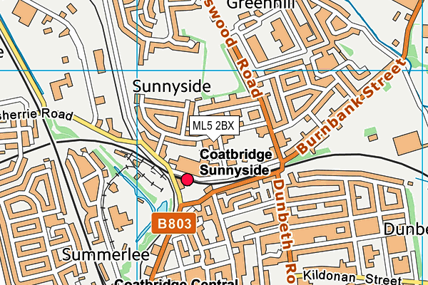 ML5 2BX map - OS VectorMap District (Ordnance Survey) ML5 2BX map - OS VectorMap District (Ordnance Survey)
