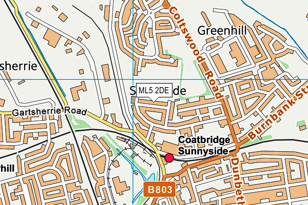 ML5 2DE map - OS VectorMap District (Ordnance Survey) ML5 2DE map - OS VectorMap District (Ordnance Survey)