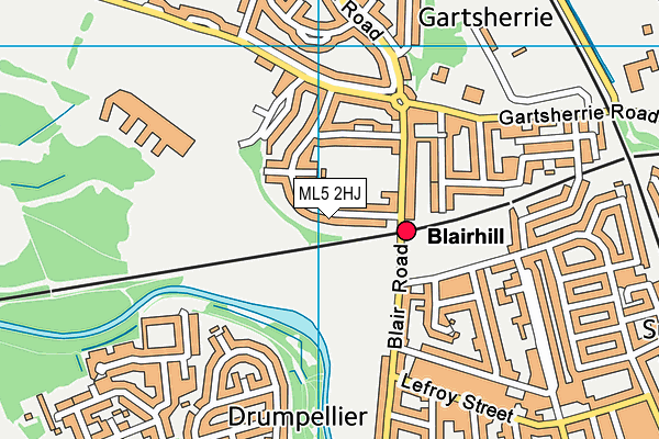 ML5 2HJ map - OS VectorMap District (Ordnance Survey) ML5 2HJ map - OS VectorMap District (Ordnance Survey)