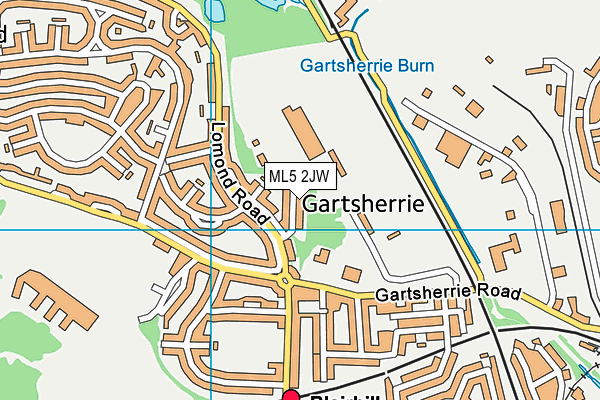 ML5 2JW map - OS VectorMap District (Ordnance Survey) ML5 2JW map - OS VectorMap District (Ordnance Survey)