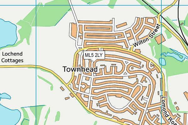ML5 2LY map - OS VectorMap District (Ordnance Survey)