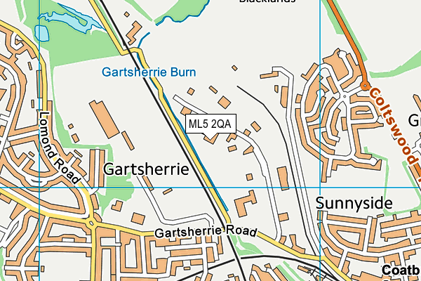ML5 2QA map - OS VectorMap District (Ordnance Survey)